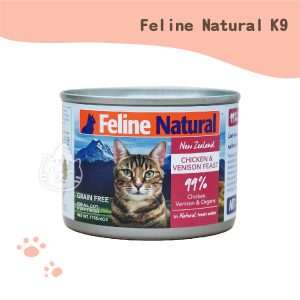 Feline Natural K9 鮮燉生肉主食罐-無穀雞+鹿-170g