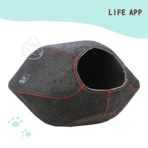 LIFE APP寵愛貓窩(黑灰色)(44x48x32cm)