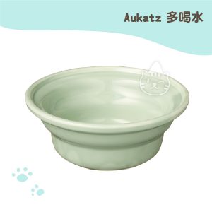 Aukatz多喝水碗 貓咪馬克杯廣口碗(綠)