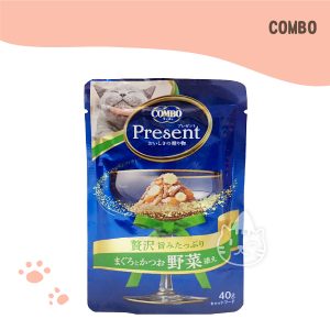 COMBO PRESENT-吻饌蒸煮食(PNR-4)-鮪魚+鰹魚+野菜 40G