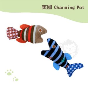 美國 Charming Pet 42貓薄荷多入耐咬玩具-兩隻魚