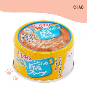 CIAO 奢華高湯罐-雞肉鮪魚吻仔魚(A-184) 80g