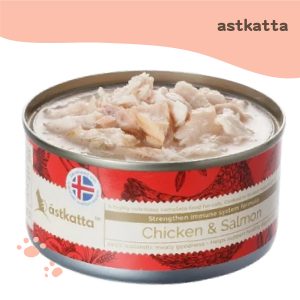 astkatta 冰島主食罐-嫩雞+深海鮭雙拼 80g
