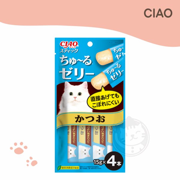 CIAO啾嚕寒天肉泥-鰹魚口味 15gx4入 (TSC-122)