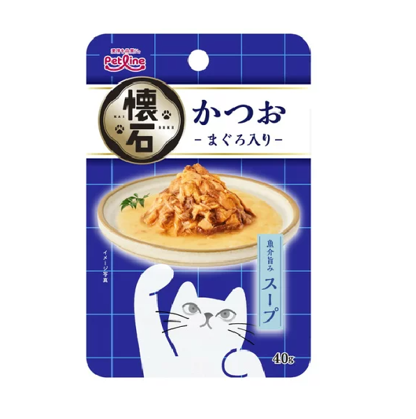 PETLINE 金懷石海鮮貓餐包 KSR-9（鮪＋鮪（湯） 40g