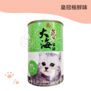 皇冠極鮮味大海貓罐400g 鮪魚+沙丁魚口味 單罐.