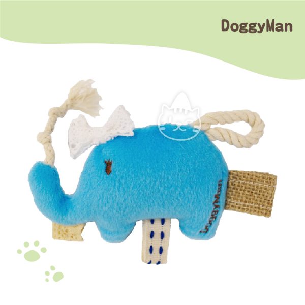 DOGGYMAN犬貓用-可愛天空藍大象玩具