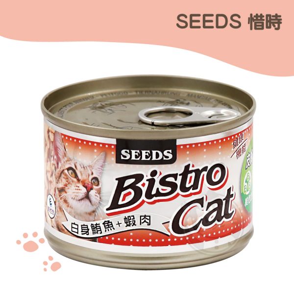 SEEDS Bistro Cat 特級銀貓健康大罐-白身鮪魚+蝦肉 170g