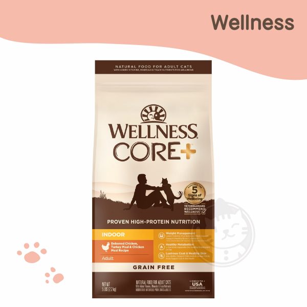 WELLNESS無穀CORE室內貓新鮮雞肉 11磅原裝包
