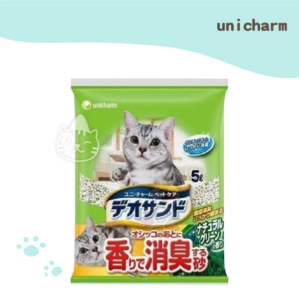 日本Unicharm消臭大師消臭砂礦砂5L (森林香)