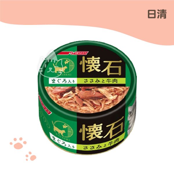 日清新懷石貓罐K21-鮪魚+雞肉絲+牛肉絲 80g