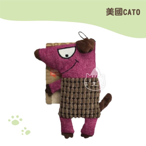 美國CATO寵物發響玩具-棕色衣公仔 2414CM