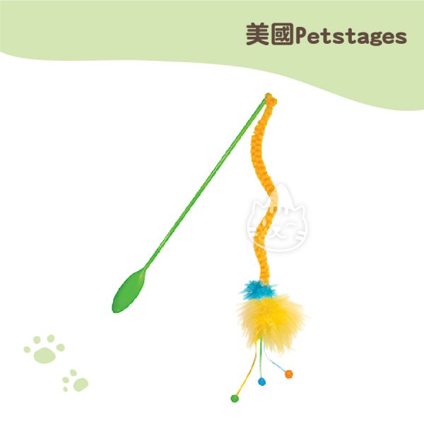 美國Petstages 花紋虎尾逗貓棒