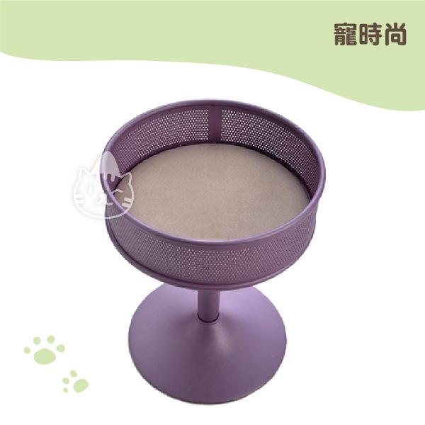 寵時尚 酒杯型高腳睡床 白色粉紫.