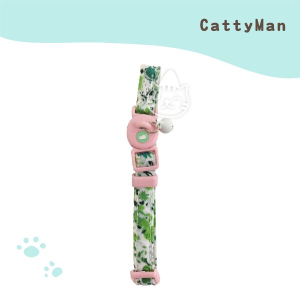 CATTYMAN 貓用簡約花紋項圈-綠花草.