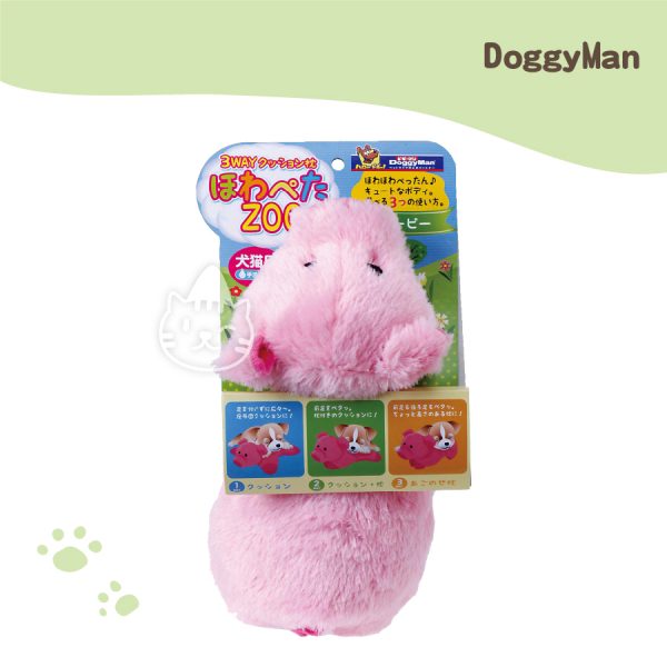 DoggyMan 犬貓用(ZOO)多用途絨毛枕墊-粉紅豬豬