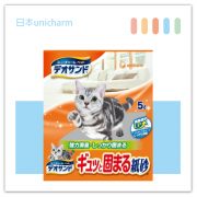 日本unicharm 消臭大師強力凝結紙砂-無香5L-01