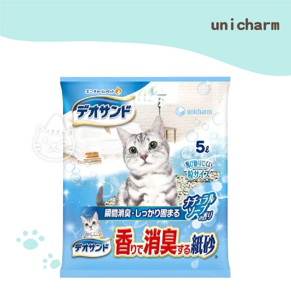 日本unicharm 消臭大師強力消臭紙砂-沐浴香5L