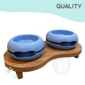 QUALITY雙碗架(藍色)-(含防蟻碗+內碗兩組)-03