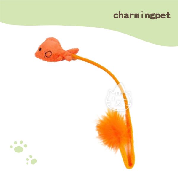 charmingpet氣壓式逗貓棒-橘