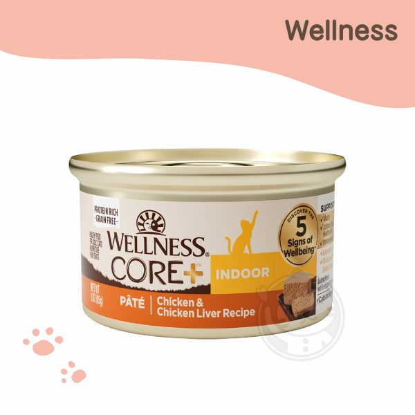 WELLNESS CORE 經典肉醬主食罐 室內貓配方(雞肉+雞肝) 85g
