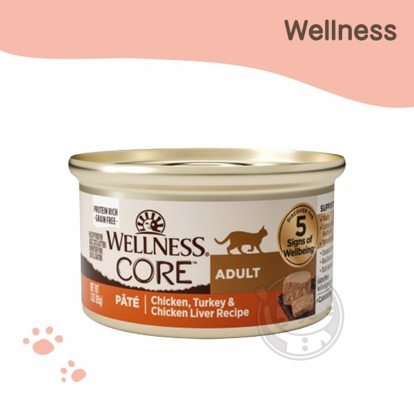 WELLNESS CORE 經典肉醬主食罐 雞肉+火雞+雞肝 85g