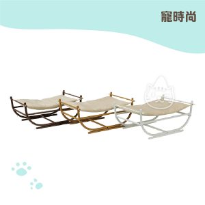 寵時尚 船型寵物吊床 白淺棕咖啡