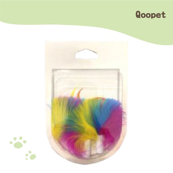 Qoopet 寵物智能玩具-火雞毛補充包3入