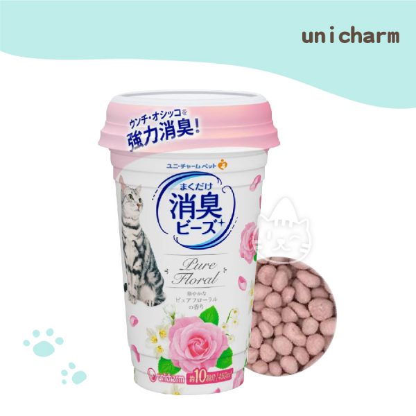 unicharm 貓盆消臭粒 純淨花香-450ml