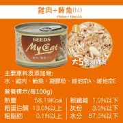 My Cat我的貓(雞肉+鮪魚(11)) 大5號機能餐