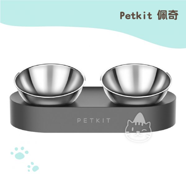 Petkit佩奇 寵物15°可調式架高碗-雙口(不鏽鋼)