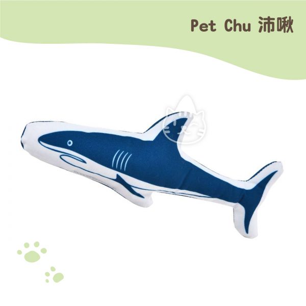 沛啾 咬咬鯊魚貓草玩具