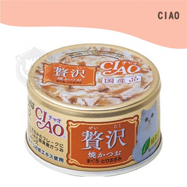CIAO 奢華系列-燒柴魚鮪魚雞肉(A-144) 80g