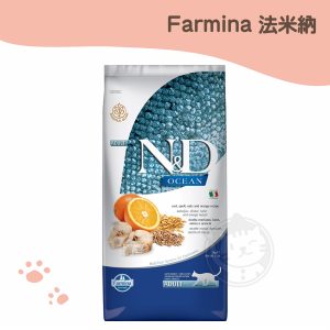 法米納 OC-3 全齡貓海洋天然糧-鱈魚甜橙 5kg原裝包