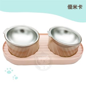 優米卡 波紋碗架+白鐵雙碗