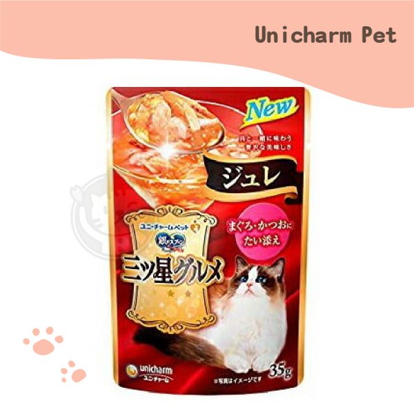 Unicharm Pet 三星美食美味極致肉凍(鮪+鰹+鯛) 35g