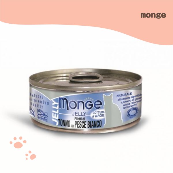 monge倍愛滿滿 膳鮮貓罐-鮪魚+鯛魚 80g