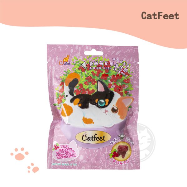CatFeet 呼嚕愛乾淨蔓越莓化毛潔牙餅 (牛肉) 60g