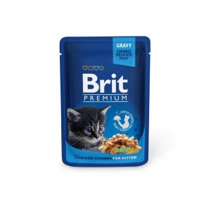 Brit咘莉 優選貓咪餐包 幼貓 雞肉塊 100g