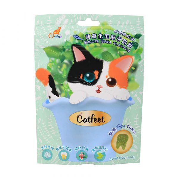 CatFeet 呼嚕最愛 薄荷化毛潔牙餡餅 (鮪魚) 60g CatFeet 呼嚕最愛 薄荷化毛潔牙餡餅 (鮪魚) 60g