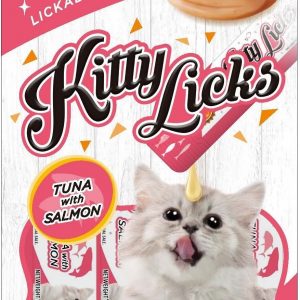 KittyLicks 甜甜貓肉泥-鮪魚+鮭魚 15g*4入