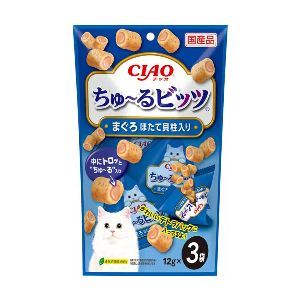 CIAO啾嚕迷你肉泥夾心捲-鮪魚+干貝 12g*3入 (CS-172) CIAO啾嚕迷你肉泥夾心捲-鮪魚+干貝 12g*3入 (CS-172)