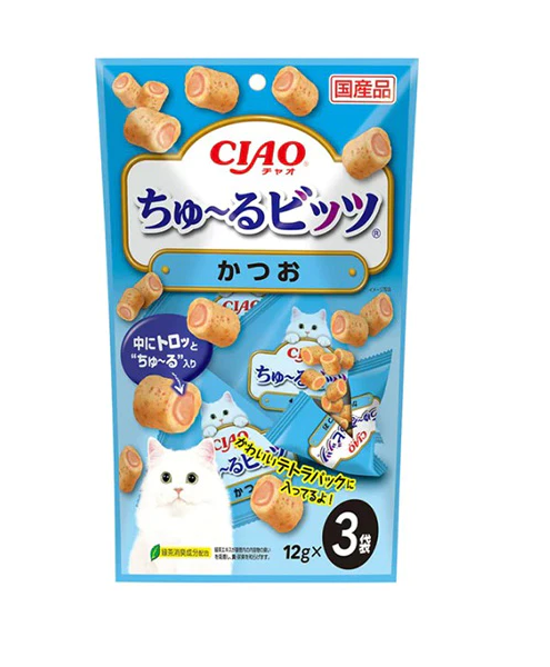 CIAO啾嚕迷你肉泥夾心捲-鰹魚 12g*3入 (CS-173) CIAO啾嚕迷你肉泥夾心捲-鰹魚 12g*3入 (CS-173)