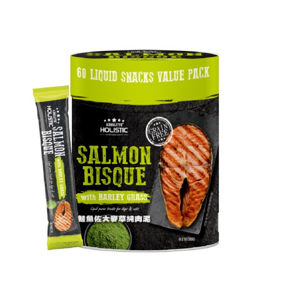 超越巔峰 鮭魚佐大麥草純肉泥 15gX60入