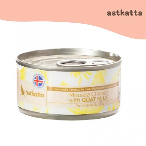 astkatta 冰島主食罐-全齡貓 雞肉&羊奶慕斯 80g