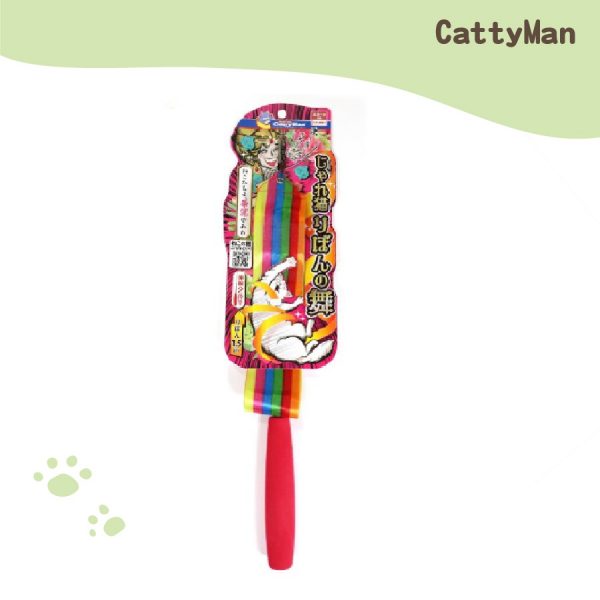 Cattyman 柔柄五彩飄帶伸縮逗貓棒