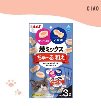 CIAO啾嚕肉泥夾心餅 TSC-181 鮪魚+魷魚 10g*3入 CIAO啾嚕肉泥夾心餅 TSC-181 鮪魚+魷魚 10g*3入
