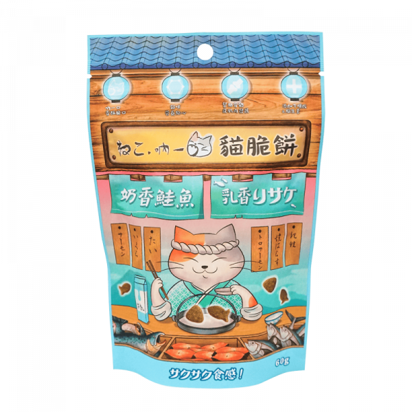 吶一口貓脆餅-奶香鮭魚 60g 吶一口貓脆餅-奶香鮭魚 60g