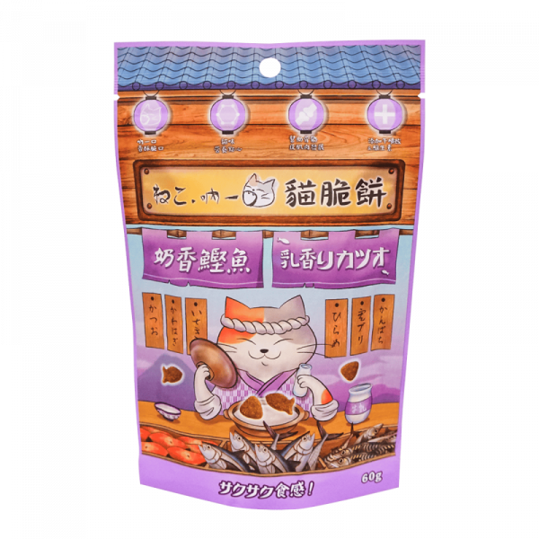 吶一口貓脆餅-奶香鰹魚 60g 吶一口貓脆餅-奶香鰹魚 60g