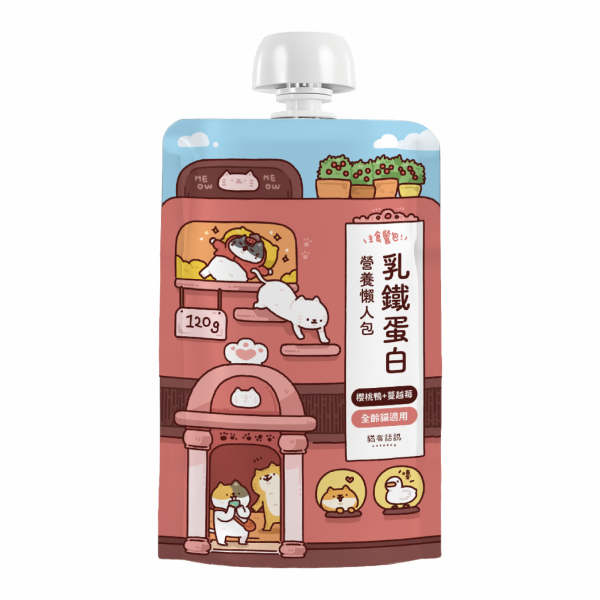 貓有話說 乳鐵蛋白主食餐包 櫻桃鴨＋蔓越莓 120g